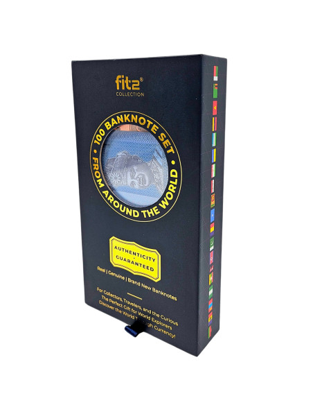 100 Banknote Set from Around the World, UNC