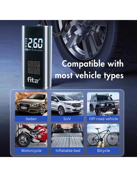 Electric Rechargeable Air Pump FIT2 Bike