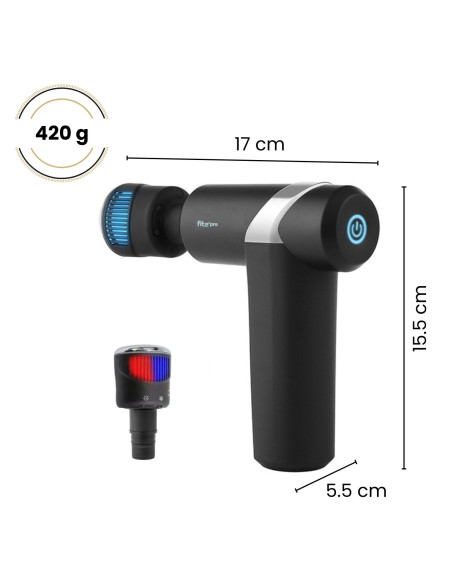 Masažo pistoletas FIT2PRO su šildymo ir šaldymo funkcija