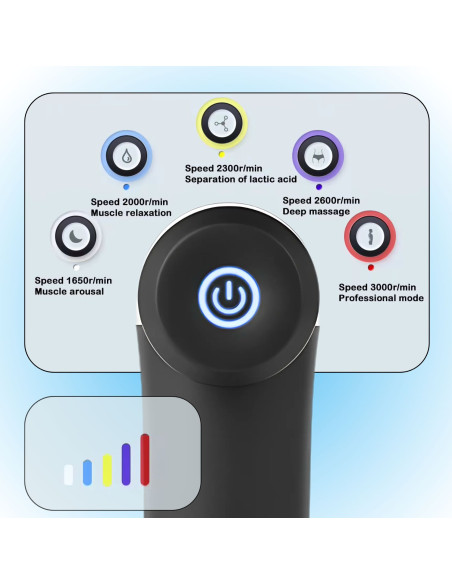 Massage gun FIT2PRO with cooling and heating (black)