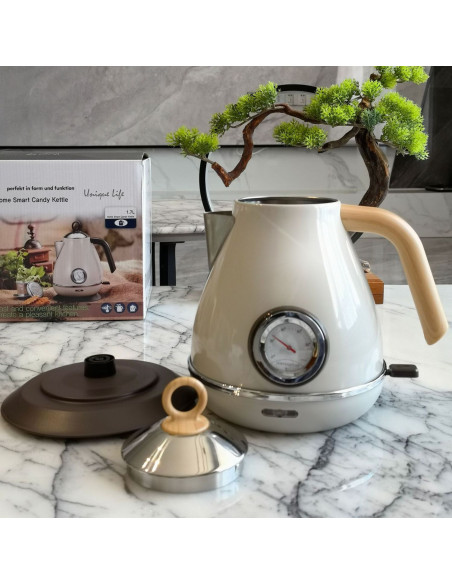 Elektrinis retro stiliaus virdulys FIT2, 1,7 l, su termometru