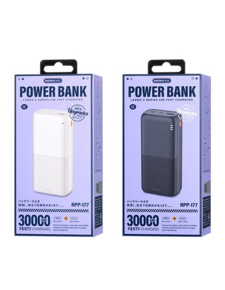 REMAX Power Bank 30000mAh USB and USB-C Output RPP-177, Black — view 3