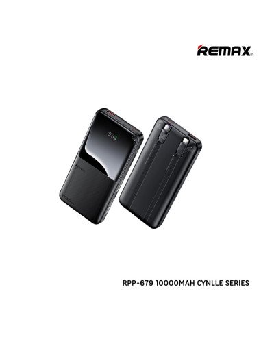 REMAX Fast Charging Power Bank 10000mAh with 2 Built-in Cables RPP-679, White — view 3