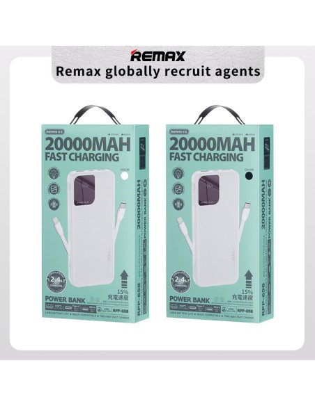 Išorinė baterija (Powerbank) REMAX RPP-658 20000mAh su dviguba įvestimi ir trigubu išėjimu, juoda — vaizdas 4