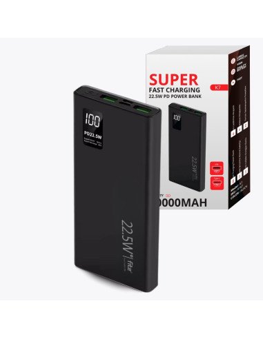 Išorinė baterija - powerbank FIT2 K7, 10000mAh, juoda — vaizdas 2