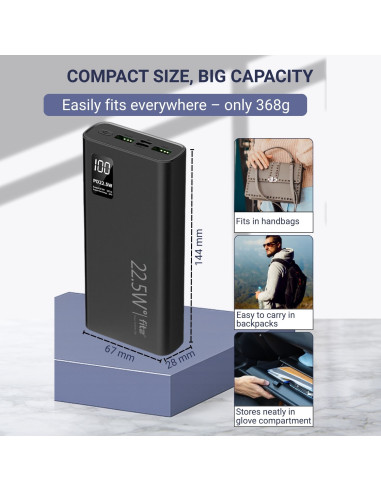 Powerbank FIT2 K8, 20000mAh, Black