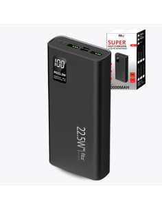 FIT2 K8 išorinė baterija 20000mAh – 22.5W PD greitas įkrovimas | 2x USB ir Type-C | Juoda 2