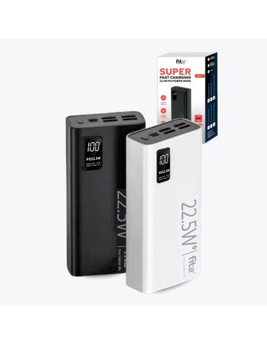 Išorinė baterija - powerbank FIT2 K9, 30000mAh, juoda — vaizdas 2