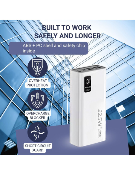 Išorinė baterija - powerbank FIT2 K9, 30000mAh, juoda