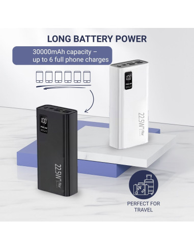 Powerbank FIT2 K9, 30000mAh, Black