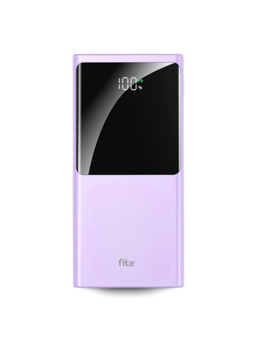 FIT2 K10 išorinė baterija 10000mAh – 22.5W PD greitas įkrovimas | 2x USB ir Type-C | Violetinė