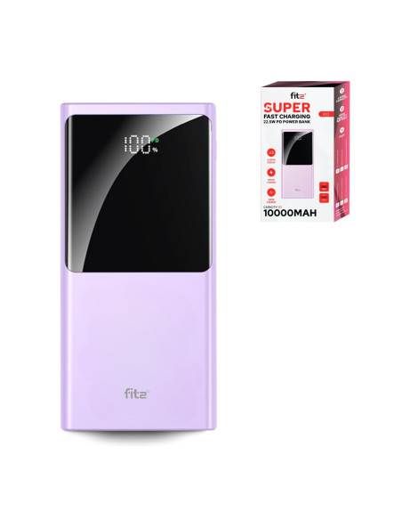 Išorinė baterija - powerbank FIT2 K10, 10000mAh, alyvinė
