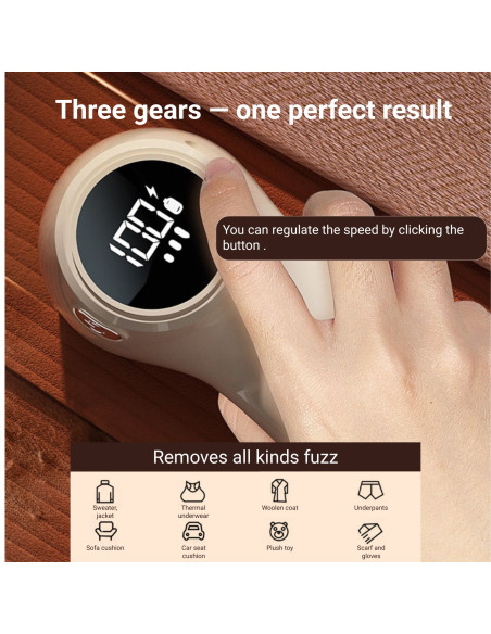 Drabužių pūkų rinkiklis FIT2, belaidis, elektrinis