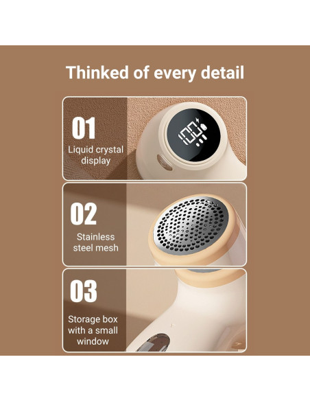 Drabužių pūkų rinkiklis FIT2, belaidis, elektrinis