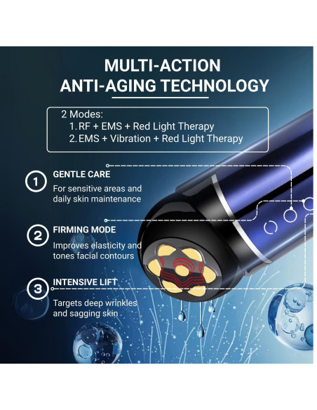 RF Facial Care Device with EMS Microcurrents, RED Light  + SignaGel® Gel