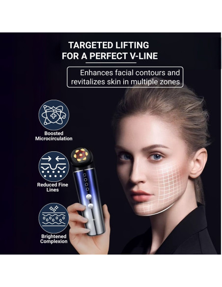 RF Facial Care Device with EMS Microcurrents, RED Light  + SignaGel® Gel