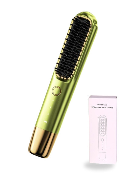 Cordless Electric Hair Straightening Brush Fit2