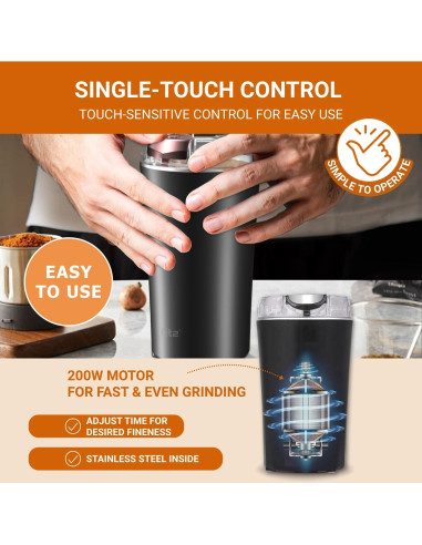 FIT2 Multi-Purpose Grinder – For Coffee, Nuts,...