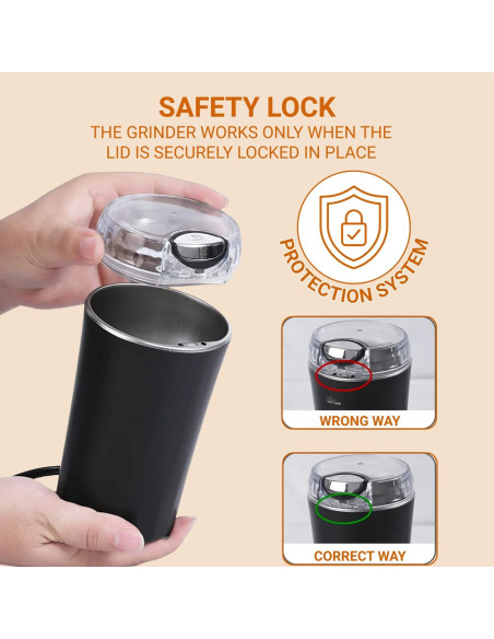 FIT2 Multi-Purpose Grinder – For Coffee, Nuts, Spices & Grains