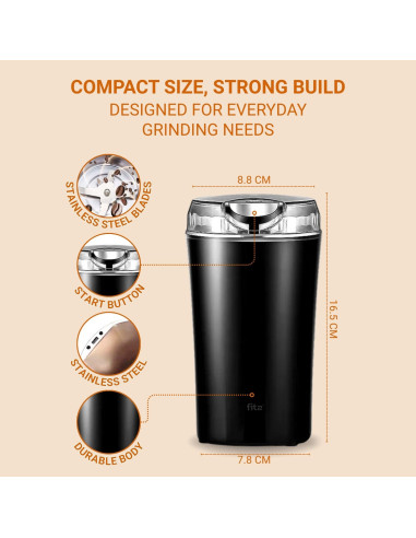 FIT2 Multi-Purpose Grinder – For Coffee, Nuts,...