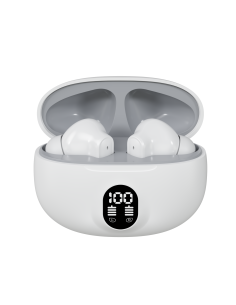 Belaidės TWS ausinės FIT2 FITH895 Bluetooth 5.4 su įkrovimo dėklu, balta 2