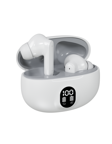 Belaidės TWS ausinės FIT2 FITH895 Bluetooth 5.4 su įkrovimo dėklu, balta — vaizdas 4