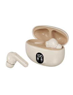 Belaidės TWS ausinės FIT2 FITH895 Bluetooth 5.4 su įkrovimo dėklu, smėlinė 2