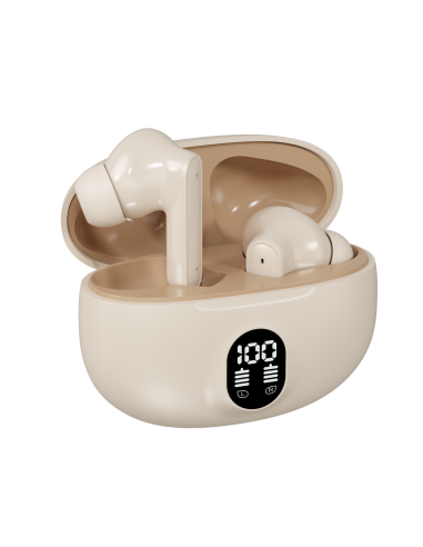 FIT2 TWS Wireless Earbuds Bluetooth 5.4 with Charging Case FITH895, Beige — view 3