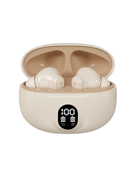 FIT2 TWS Wireless Earbuds Bluetooth 5.4 with Charging Case FITH895, Beige — view 5