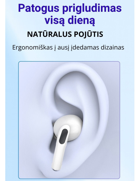 Belaidės ausinės FIT2, FITY07 baltos