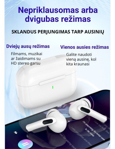 FIT2 TWS Wireless Earbuds Bluetooth 5.4 with 13mm Driver FITY07, White — view 10