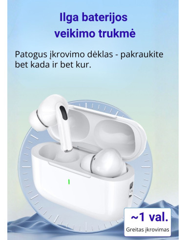 Belaidės ausinės FIT2, FITY07 baltos