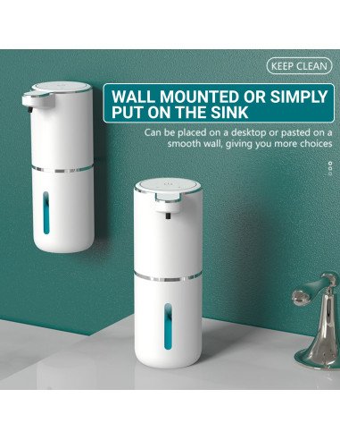 Automatinis muilo putų dozatorius FIT2 P11-2 su jutikliu, 380 ml, USB, IPX5 — vaizdas 4