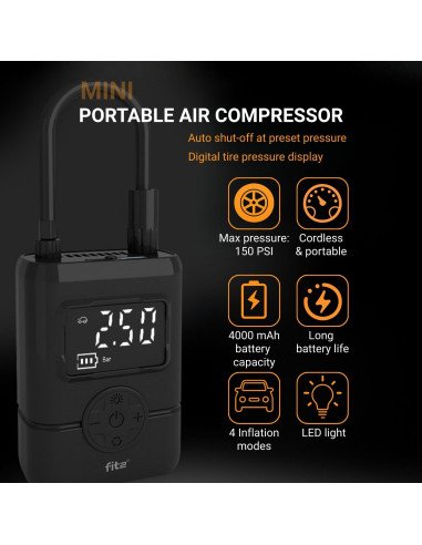 Belaidė elektrinė oro pompa FIT2 Mini — vaizdas 3