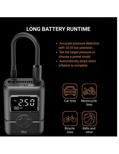 Belaidė elektrinė oro pompa FIT2 Mini — vaizdas 4