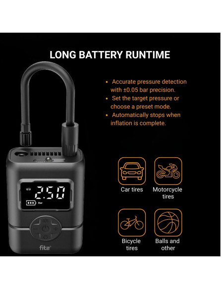 Air Compressor FIT2 Mini, Portable, Rechargeable