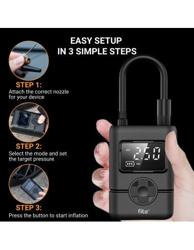 Air Compressor FIT2 Mini, Portable, Rechargeable