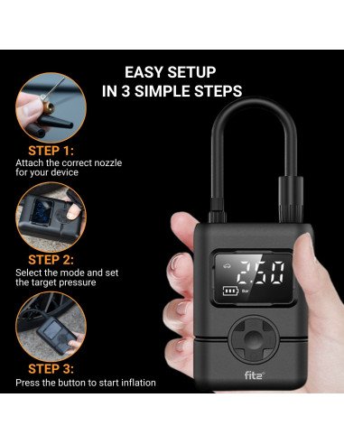 Belaidė elektrinė oro pompa FIT2 Mini — vaizdas 5