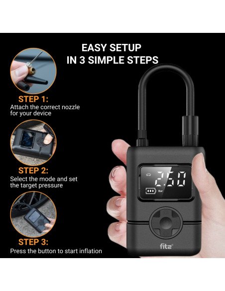 Belaidė elektrinė oro pompa FIT2 Mini — vaizdas 5