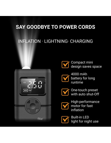 Air Compressor FIT2 Mini, Portable, Rechargeable