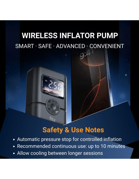 Air Compressor FIT2 Mini, Portable, Rechargeable