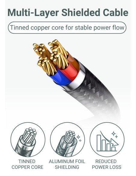 Fast Charging Cable FIT2, FITWS003, 60W, (Type C - Type C), black — view 4