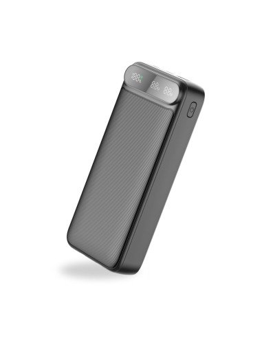 Išorinė baterija FIT2 22.5W, su integruotais kabeliais, 20000 mAh juoda