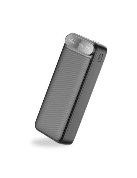 Išorinė baterija FIT2 22.5W, su integruotais kabeliais, 20000 mAh juoda