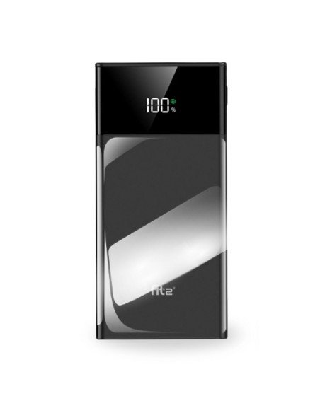 FIT2 K100 greitojo įkrovimo išorinė baterija 20000 mAh, 22,5 W PD, LED skaitmeninis ekranas, juoda