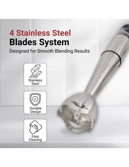 FIT2 Perfect Cook Electric Hand Blender 1000W with Potato Masher