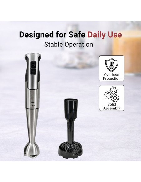 FIT2 Perfect Cook Electric Hand Blender 1000W with Potato Masher
