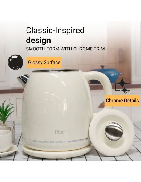 FIT2 Electric Kettle YD-2035 2 L, 1800 W, Double-Wall, 304 Stainless Steel — view 6