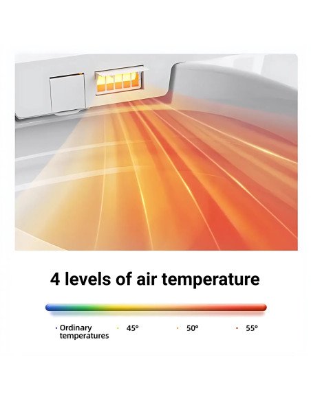 Išmanusis tualeto dangtis su bidė funkcija FIT2 L-ASC405-L, automatinis atsidarymas (49-55 cm klozetams)