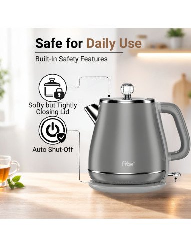 FIT2 Electric Kettle FITYD1830, 1.8 L, 1800 W, grey — view 5